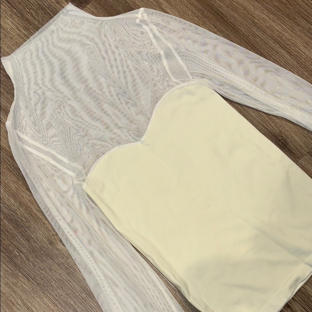 Free People Ribbed Cream Top